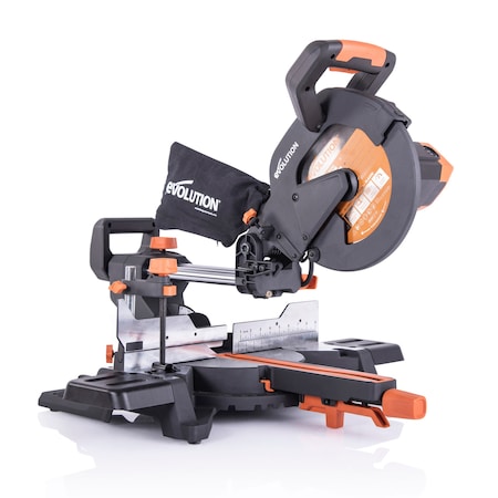 Evolution Power Tools R255SMS+: Single Bevel Sliding Miter Saw With 10" Multi-Material Cutting Blade R255SMS+